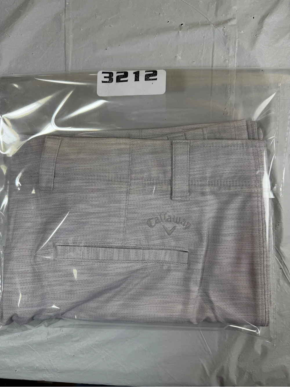 Callaway‎ Men's Light Gray Micro-Stripe Flat Front Shorts